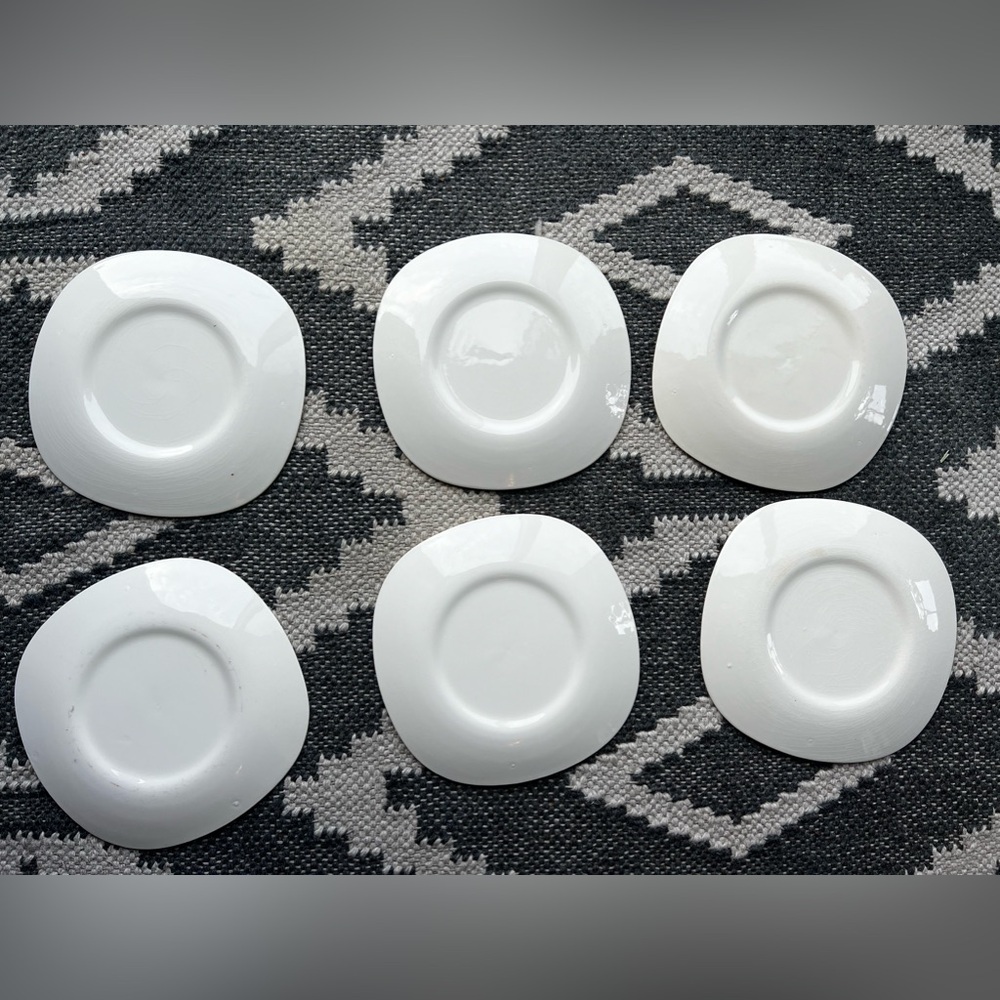 Set of Six EDWIN KNOWLES Flair Pattern Appetizer / Bread & Butter Plates - Picture 4 of 7